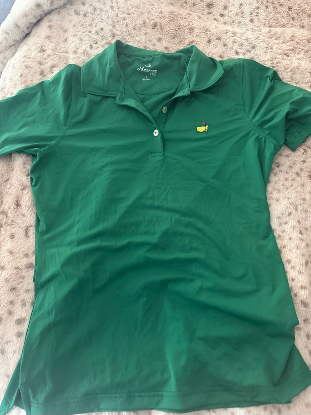 Masters Green Polo with Yellow Embroidered Logo
